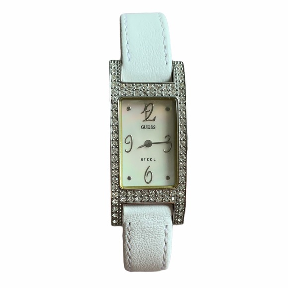 NWOT - Guess Steel Women Rhinestones Watch - Picture 1 of 8